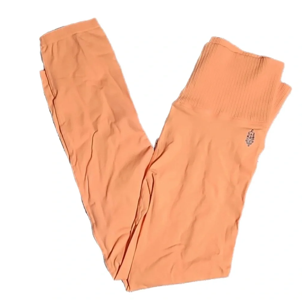 NEW FP Movement Good Karma High-Rise 7/8 Length Peach Horizon Leggings X…